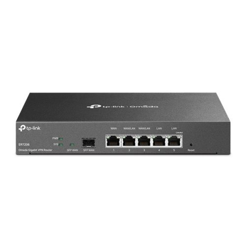 TP-LINK Omada VPN Router 1xWAN(1000Mbps) + 1xSFP WAN(1000Mbps) + 4xLAN(1000Mbps), ER7206